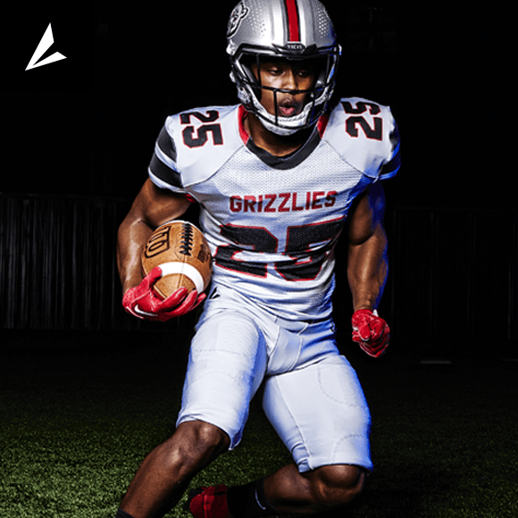 <p>Unique, sublimated designs in your team colors featuring locations for mascot logos, team and player names. A variety of font styles offer limitless combinations.</p><p></p><ul><li>Ships in 4 weeks or less</li><li>Fully custom NFHS-approved designs</li><li>High-quality, performance-driven fabrics</li></ul><p></p>