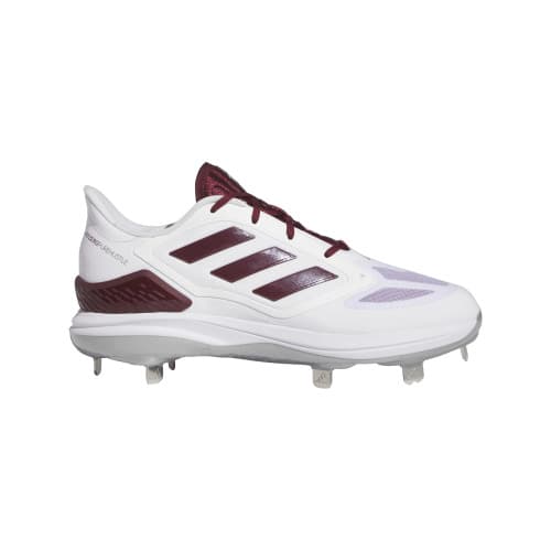 WHITE/TEAM MAROON 2/SILVER METALLIC