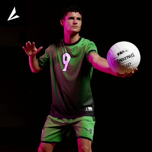 Player serving in BSN Victory uniform