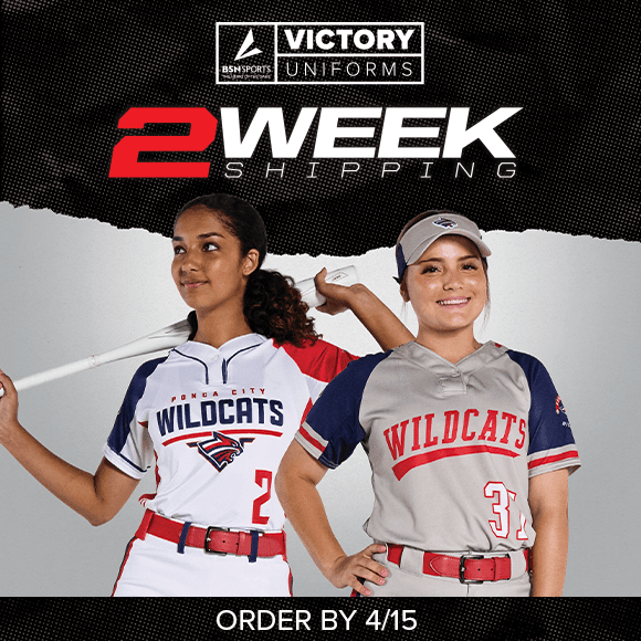 <p>Big game coming up? There’s still time to design a custom Victory softball jersey for playoffs, Pink Out, Senior Night and more. Personalize with your logo and colors, then get 2-week shipping after art approval, so you never miss a moment.</p>